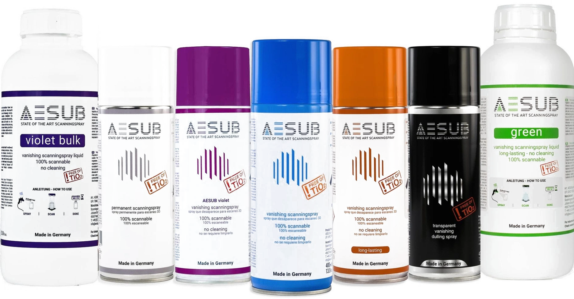 AESUB Scanningsprays und Liquids