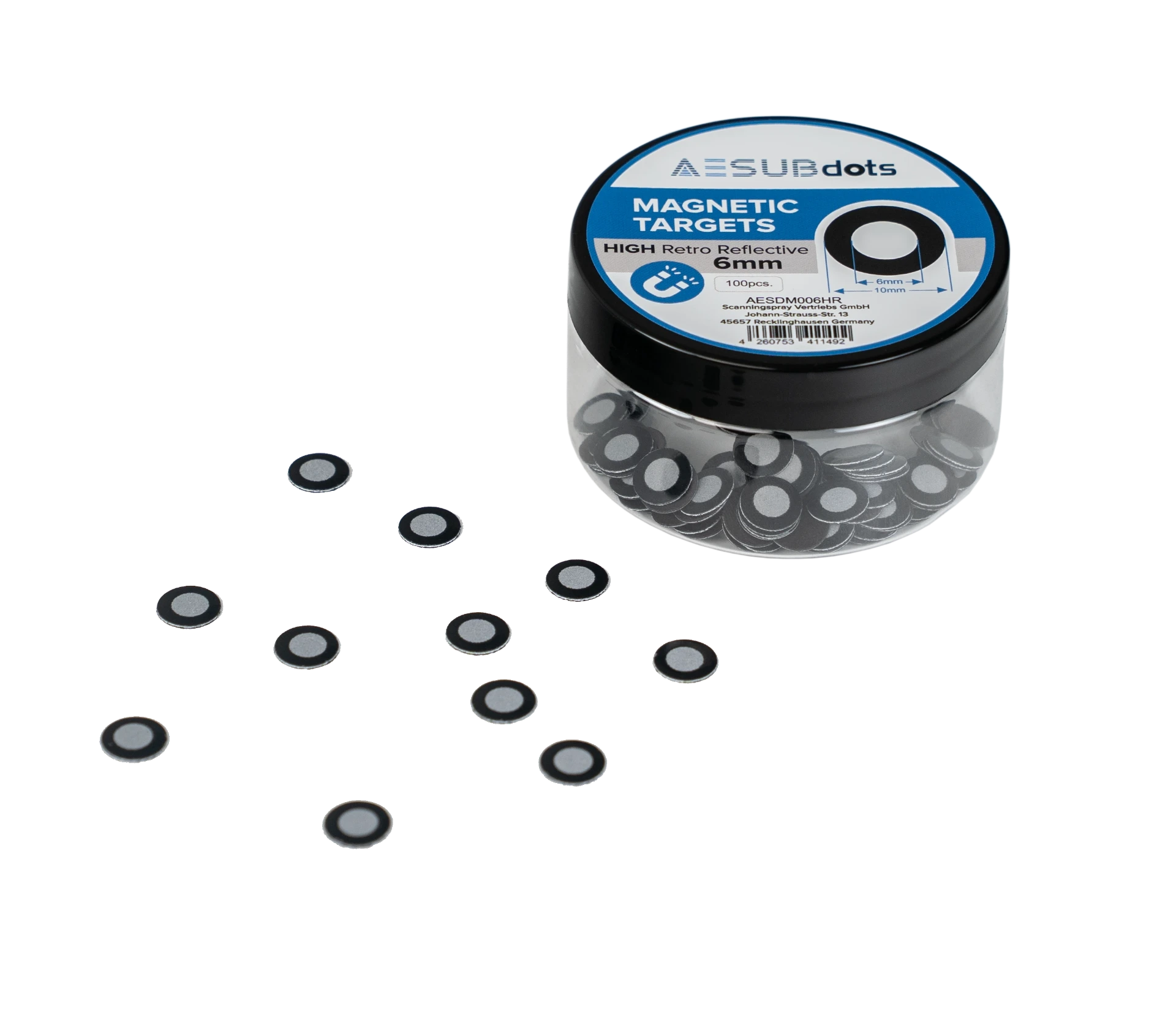 AESUBdots high retro reflective magnetic (-20%)